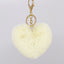 Sweet Heart Shape Alloy Valentine's Day Fur Pom Pom Keychain Pendant