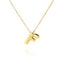 14k Gold Plated Alloy Letter Pendant Necklace