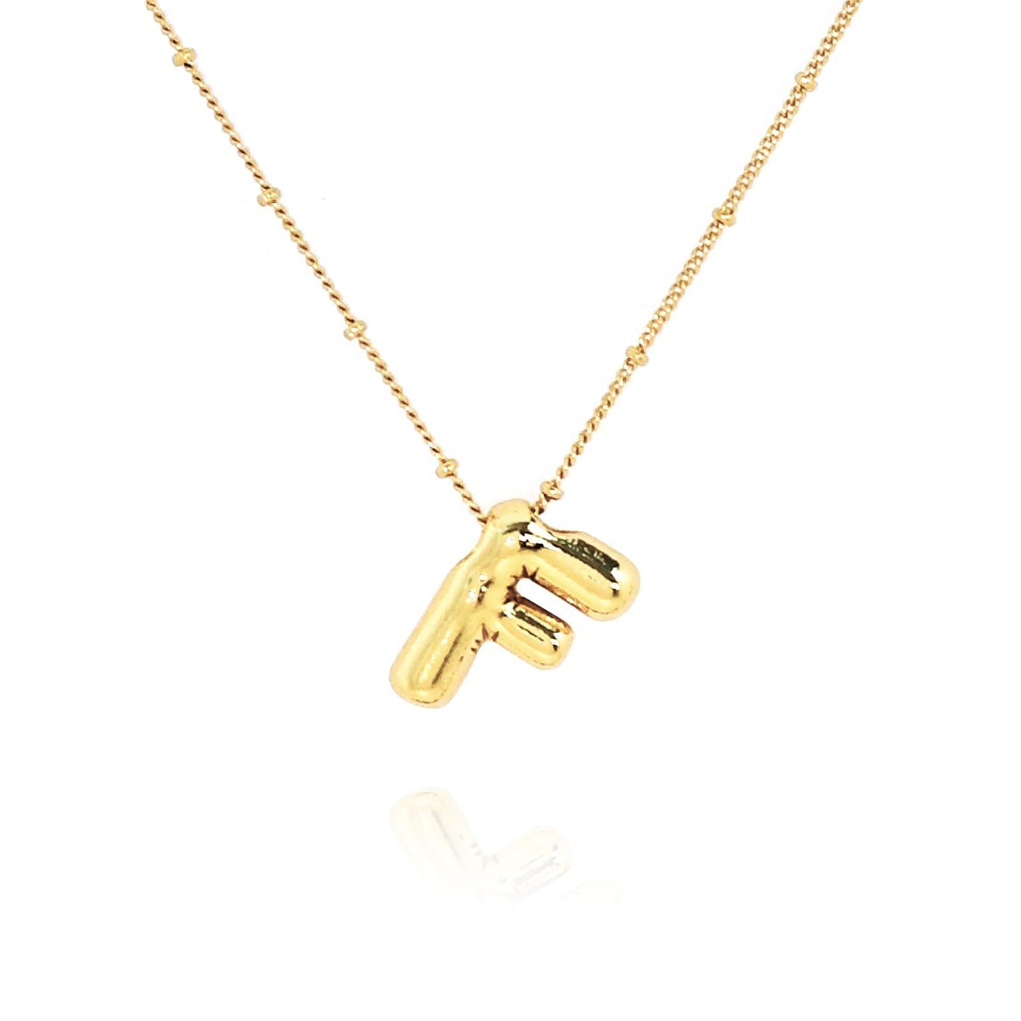 14k Gold Plated Alloy Letter Pendant Necklace