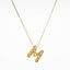 Elegant Gold Plated Zircon Letter Pendant Necklace - Minimalist Design