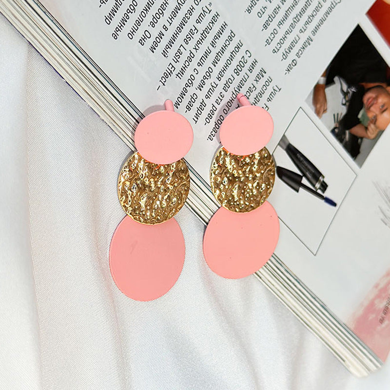 1 Pair Simple Style Geometric Alloy Plating Women'S Drop Earrings