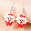 1 Pair Christmas Tree Santa Claus Resin Drop Earrings