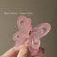 Women's Romantic Butterfly Acrylic Hair Claw Clip - Jelly Acetate Bow Design