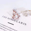 Sweet Flower Alloy Inlay Pearl and Diamond Geometric Open Ring for Women