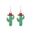 Fashion Christmas Tree Candy Cane Bell Drop Earrings for Women