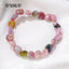 Simple Round Natural Stone Crystal Beaded Bracelet for Women