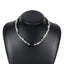 Elegant Modern Imitation Pearl Pendant Necklace with Black and White Beaded Design