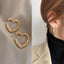 1 Pair Retro Round Square Heart Shape Alloy Plating Women'S Earrings