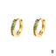 Fashion Round Hoop Earrings Gold Plated Zircon Stainless Steel Earrings