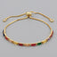 Retro Geometric Copper Zircon Bracelets - Colorful European and American Style Women's Jewelry Collection