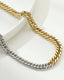 Hip-hop Titanium Steel Color Matching Cuban Chain Necklace