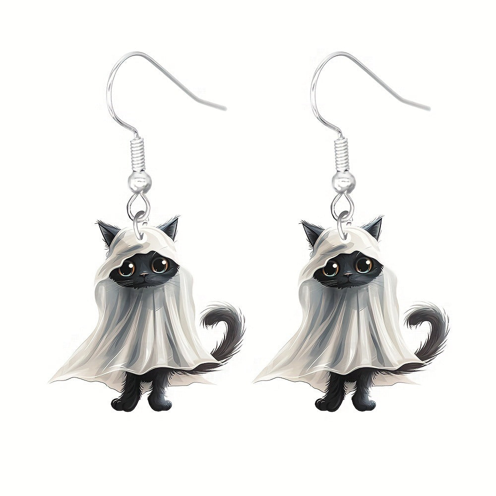 1 Pair Halloween Cartoon Character Acrylic Drop Earrings