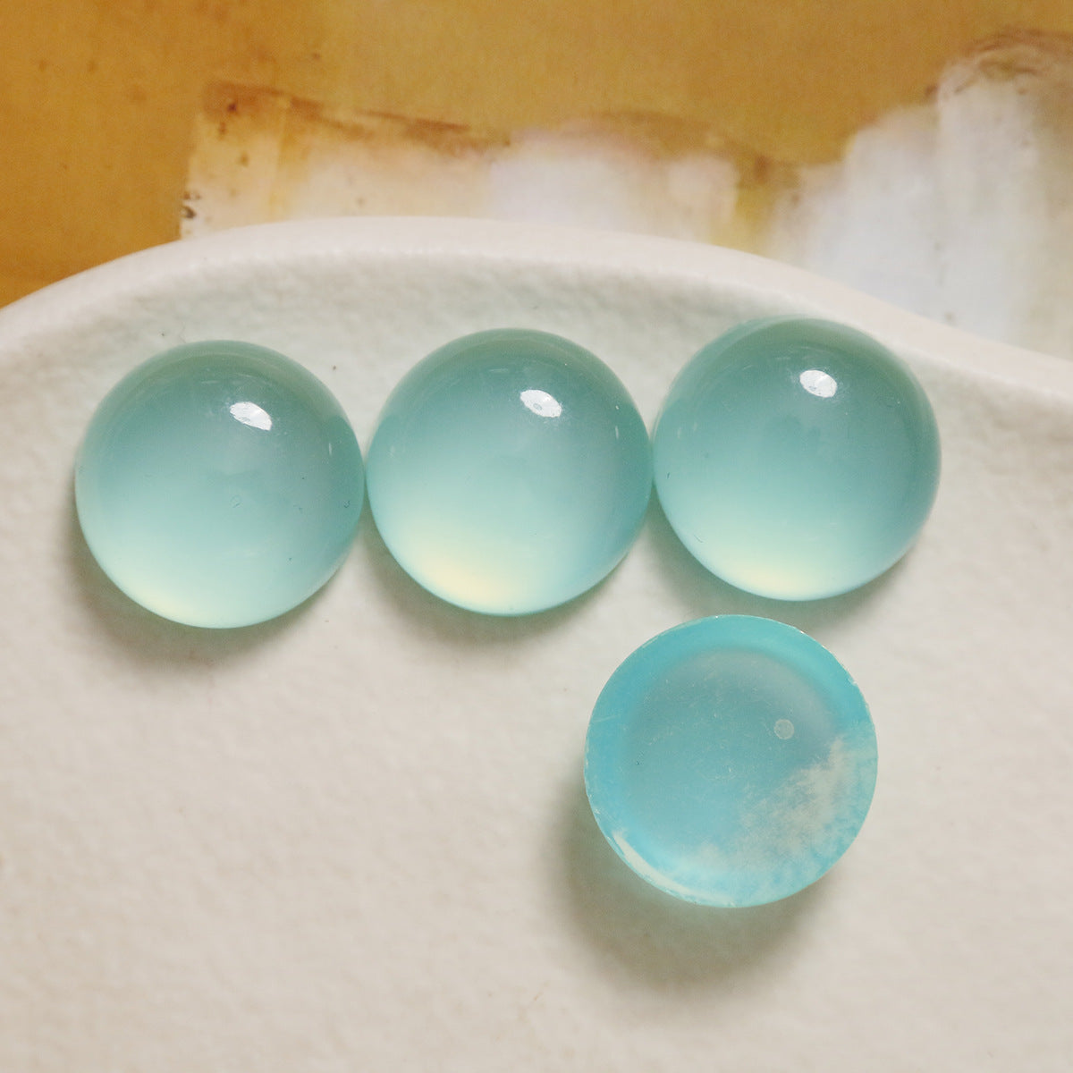 Sweet Round Jelly Resin DIY Accessories for Earrings, Hair Clips, and Phone Cases