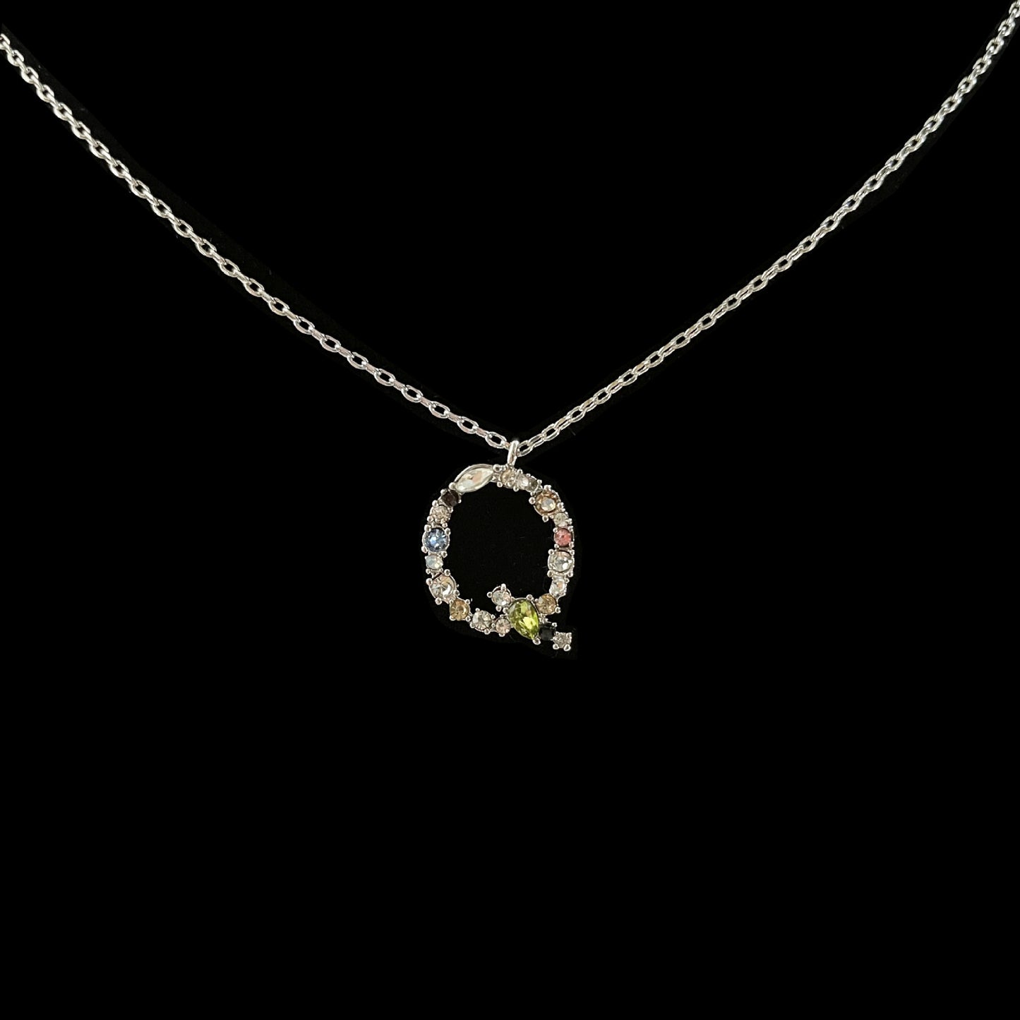 Simple Style 18k Gold Zircon Letter Pendant Necklace