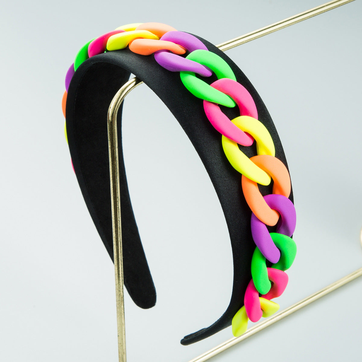 Pastoral Style Wide Color Chain Hairband