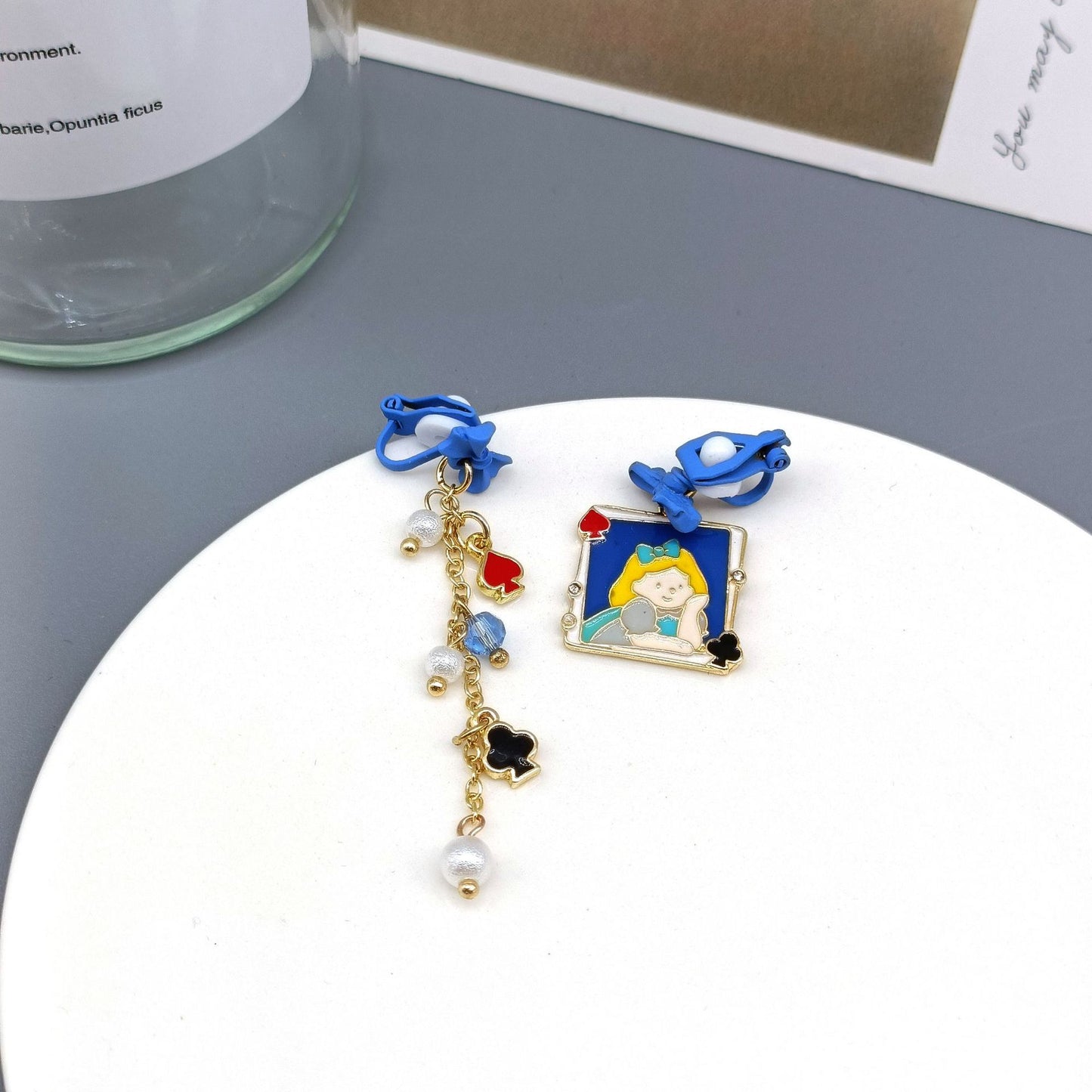 Fashion Cartoon Alloy Enamel Stoving Varnish Drop Earrings