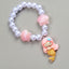 Mermaid Starfish Shell Charm Beaded Alloy Bracelet Set for Kids