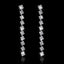 Elegant Crystal Long Cross Drop Earrings for Women