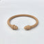 Simple Spiral Stripe Matte Color Open Cuff Bracelet for Women