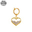 Butterfly Moon Heart Shape Non-Piercing Navel Ring with Rhinestones - 316 Stainless Steel & Gold Plated