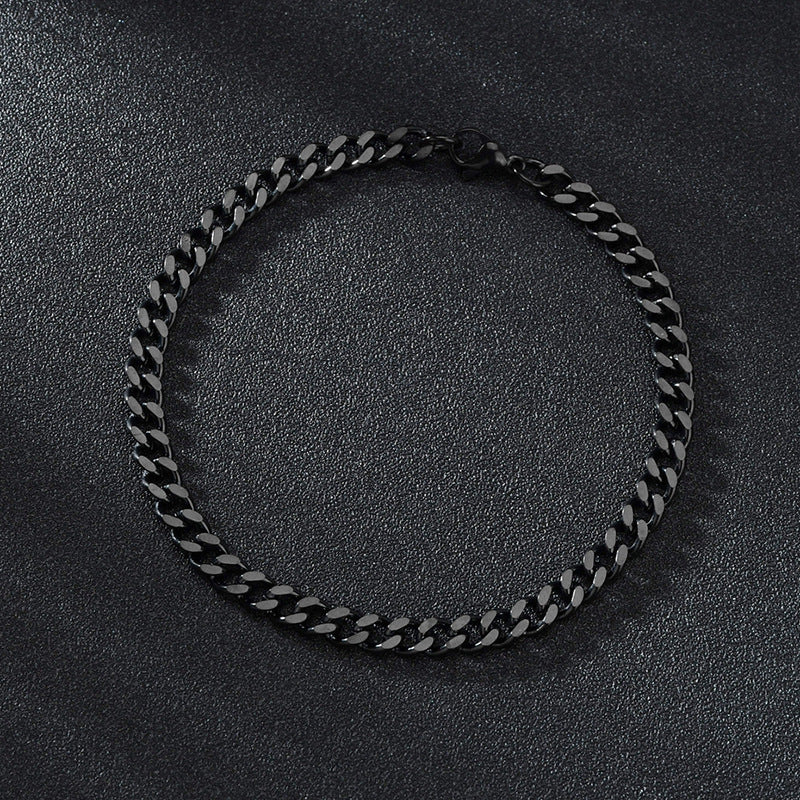 Simple Grinding Fashion Cuban Chain Bracelet