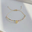 18K Gold Plated Bohemian Miyuki Beaded Adjustable Letter Bracelet for Women