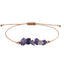 Bohemian Irregular Stone Rope Bracelet with Tiger Eye and Amethyst