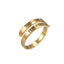 Retro Stainless Steel Letter Open Ring - Fashion Double Layer Design