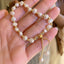 French Modern Freshwater Pearl Beaded Rhinestone Bracelet for Women