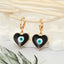 Retro Ethnic Triangle Heart Evil Eye Earrings