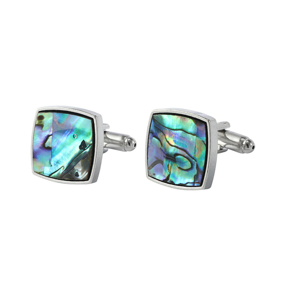 Abalone Fritillary Gradient Shell Men's Cufflinks