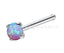 20G Titanium Steel Opal Nose Stud with Four-Prong Design