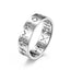 New Fashion Text Hollow Luen Rune Men And Women Simple Stainless Steel Ring