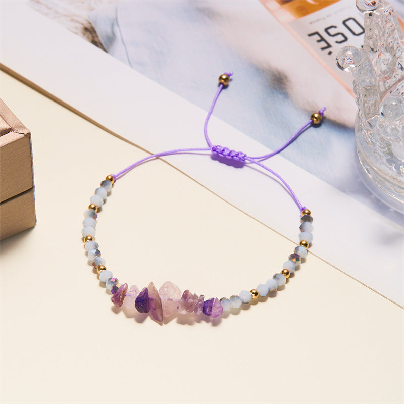 Retro Bohemian Irregular Natural Stone Rope Bracelets