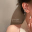 Silver Zircon Key Lock Open Ring & Tassel Ear Cuff Set