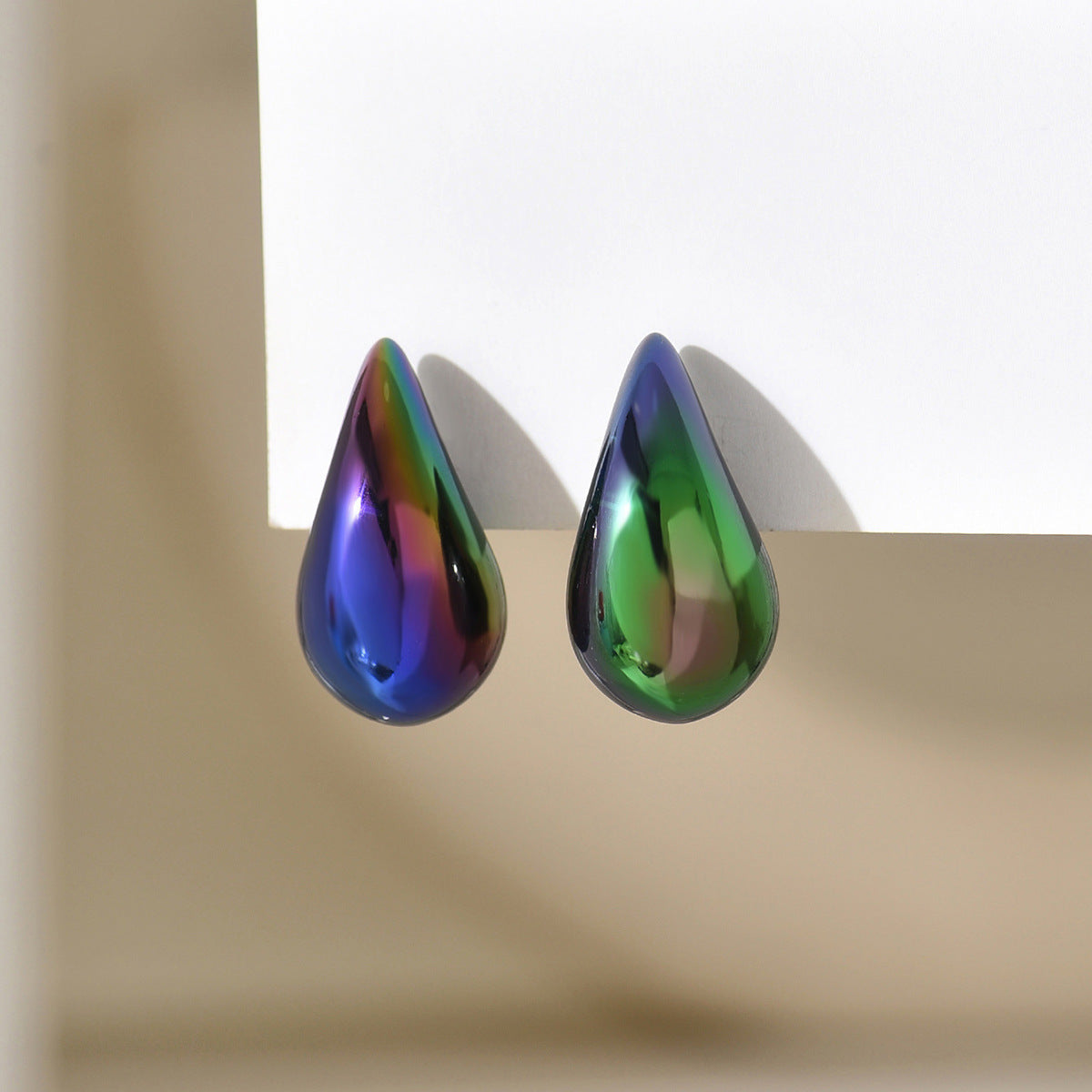 1 Pair Minimalist Water Droplet Acrylic Earrings