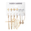 Creative Butterfly & Pearl Earrings Set - 15 Pairs Vintage Acrylic & Simple Tassel Design