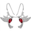 1 Pair Fashion Hummingbird Zirconia Earrings for Mother's Day