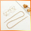 Fashion Geometric Alloy Shell Crystal Pearl Glasses and Mask Chain