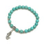 Retro Ethnic Geometric Turquoise Beaded Bracelet Set with Cross Charms