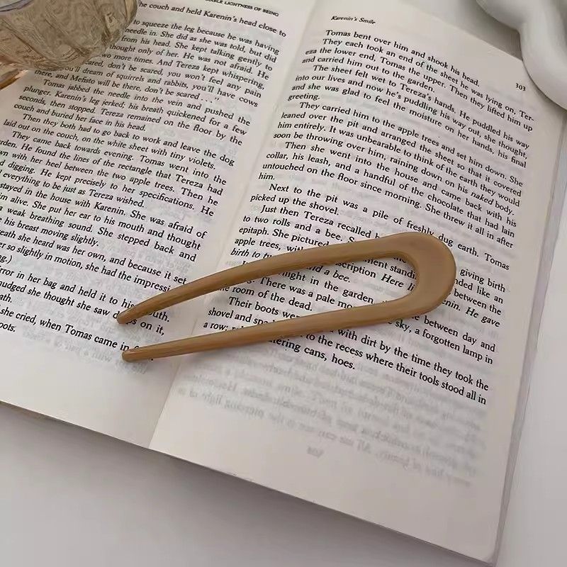 Women's Vintage Resin U-Shaped Hair Fork Hairpin