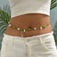 Simple Style Color Block Beaded Shell Crystal Waist Chain