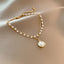 Elegant Heart-Shaped Zircon and Pearl Bracelet