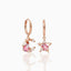 INS Style Asymmetric Star and Moon Zircon Earrings in 18K Gold Plated Copper