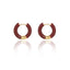 Simple Style Round Titanium Steel Enamel Earrings 1 Pair