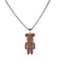 Creative Bear Pendant Necklace Hip-hop Tide Titanium Steel Bear Sweater Chain