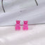 1 Pair Cartoon Bear Resin Rings and Candy Color Bear Stud Earrings for Women