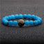 Agate Stone Beaded Bracelet for Men - 8mm Eight Trigrams Design