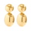 1 Pair Simple Style Shiny Oval Polishing Alloy Gold Plated Silver Plated Drop Earrings