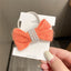 Autumn Winter Bow Wool Headband with Pearl Hair Tie for Women